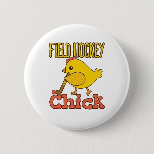 Field Hockey Chick Women Girls Ronde Button 5,7 Cm (Voorkant)