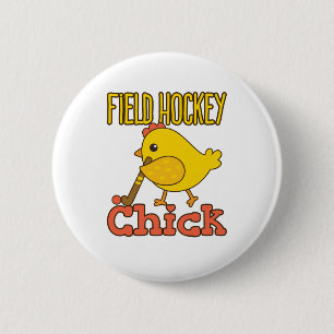 Field Hockey Chick Women Girls Ronde Button 5,7 Cm