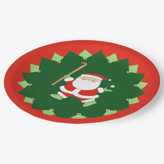 Field Hockey Christmas Holiday Papieren Bordje (Gekanteld)