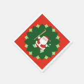 Field Hockey Christmas Holiday Servet (Hoek)