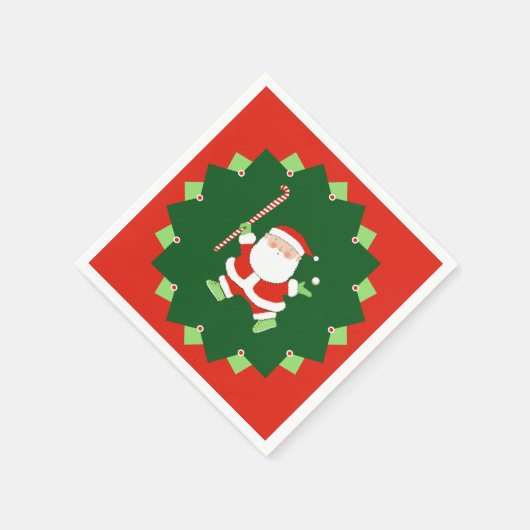 Field Hockey Christmas Holiday Servet (Hoek)