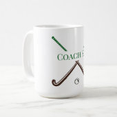 Field Hockey Coach Einde van het Jaar Custom Gift Koffiemok (Voorkant links)