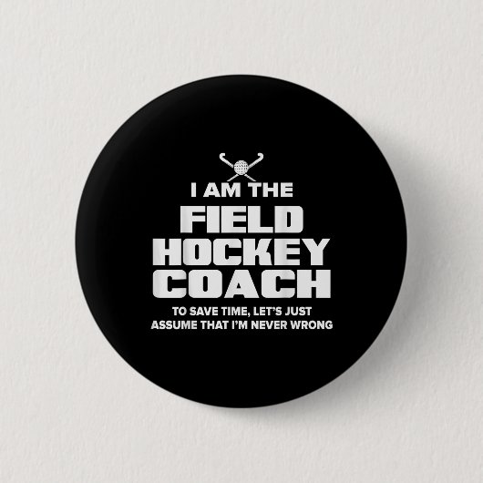 Field Hockey Coach Grappig Cadeau - Ume Ik Ben Noo Ronde Button 5,7 Cm (Voorkant)
