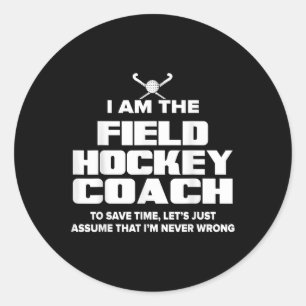 Field Hockey Coach Grappig Cadeau - Ume Ik Ben Noo Ronde Sticker