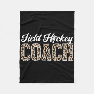 Field Hockey Coach Leopard Field Hockey Coach  Fleece Deken