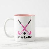 Field Hockey Coach or Player Tweekleurige Koffiemok (Links)