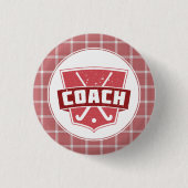 Field Hockey Coach Pin Badge Ronde Button 3,2 Cm (Voorkant)