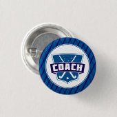 Field Hockey Coach Pin Badge Ronde Button 3,2 Cm (Voorkant /achterkant)