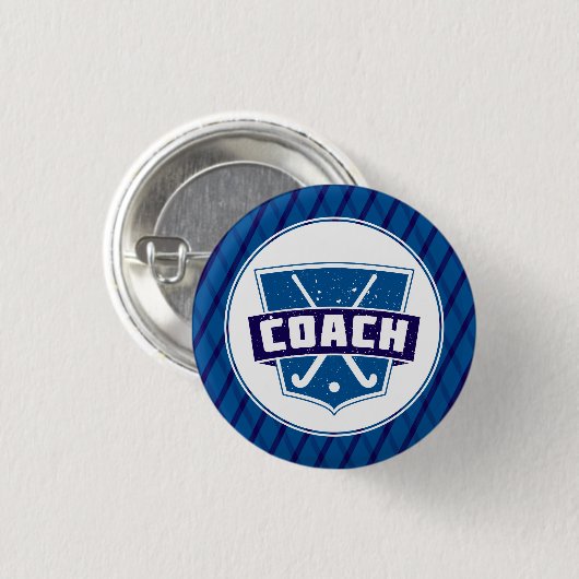 Field Hockey Coach Pin Badge Ronde Button 3,2 Cm (Voorkant /achterkant)