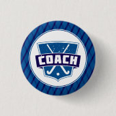 Field Hockey Coach Pin Badge Ronde Button 3,2 Cm (Voorkant)