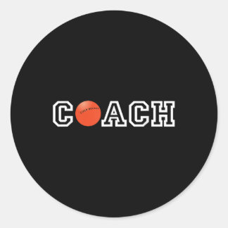 Field Hockey Coach T-shirt - Waarderingscadeau voo Ronde Sticker