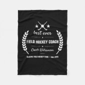 Field Hockey Coach Team Dank u Gift Custom Fleece Deken (Voorkant)