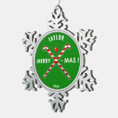 Field Hockey Collectible Tin Sneeuwvlok Ornament (Rechts)