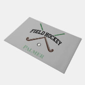 Field Hockey Crossed Sticks Aangepast Deurmat (Schuin)