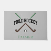Field Hockey Crossed Sticks Aangepast Deurmat (Voorkant)