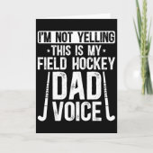 Field Hockey Dad Voice Dad Of A Field Hockey Playe Kaart (Voorkant)