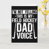 Field Hockey Dad Voice Dad Of A Field Hockey Playe Kaart (Gele Bloem)