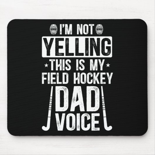 Field Hockey Dad Voice Dad Of A Field Hockey Playe Muismat (Voorkant)
