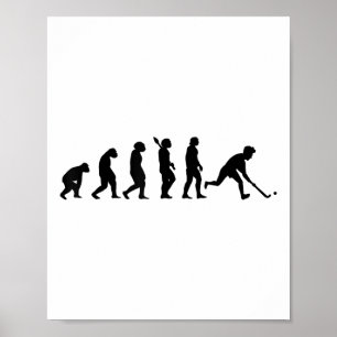 Field Hockey Evolultion Hockey Speler Hockey Team Poster