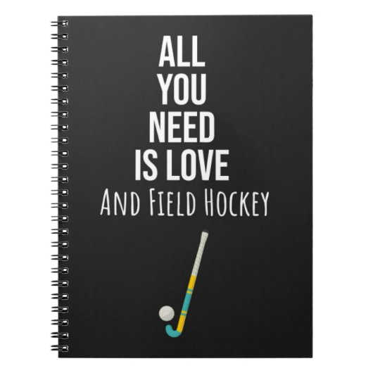 Field Hockey Gift Ideas Sports Player Team Stick Notitieboek (Voorkant)