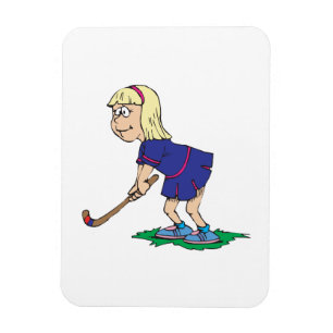 Field Hockey Girl Player 2 Magneet
