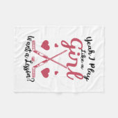 field hockey girls fleece deken (Voorkant (Horizontaal))