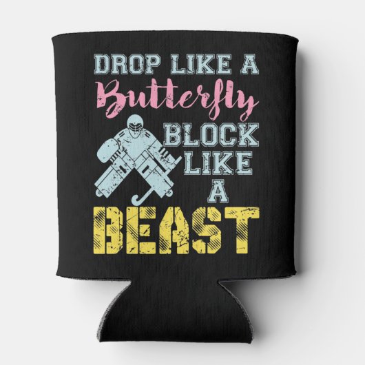 Field Hockey Goalie Block als een Beest Blikjeskoeler (Achterkant)