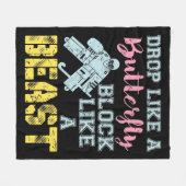 Field Hockey Goalie Block als een Beest Fleece Deken (Voorkant (Horizontaal))