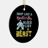 Field Hockey Goalie Block als een Beest Keramisch Ornament (Rechts)