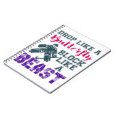 Field Hockey Goalie Block als een Beest Notitieboek (Linkerzijde)