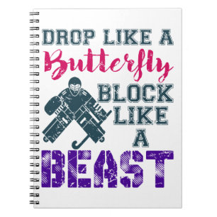 Field Hockey Goalie Block als een Beest Notitieboek