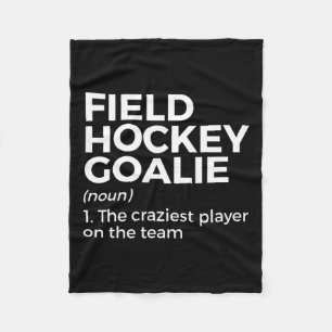 Field Hockey Goalie Definitie Mannen Vrouwen Fleece Deken