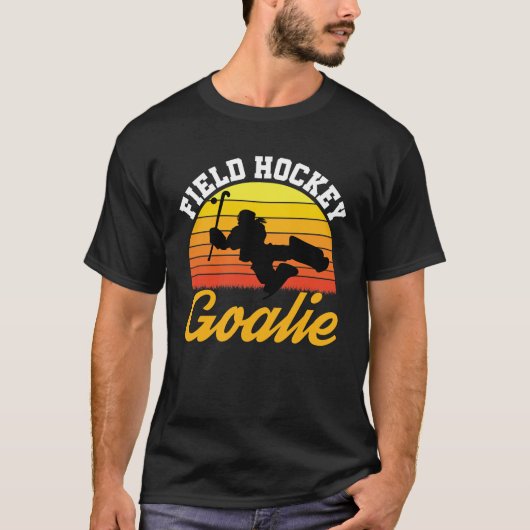 Field Hockey Goalie Goalkeeper Retro T-shirt (Voorkant)
