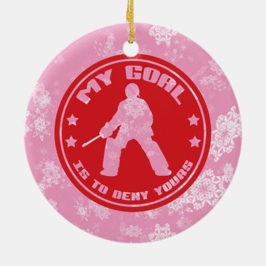 Field Hockey Goalie Holiday Ornament (Achterkant)