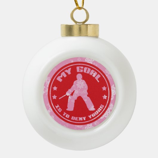 Field Hockey Goalie Holiday Ornament (Voorkant)
