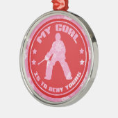 Field Hockey Goalie Holiday Ornament (Links)