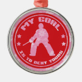 Field Hockey Goalie Holiday Ornament (Voorkant)