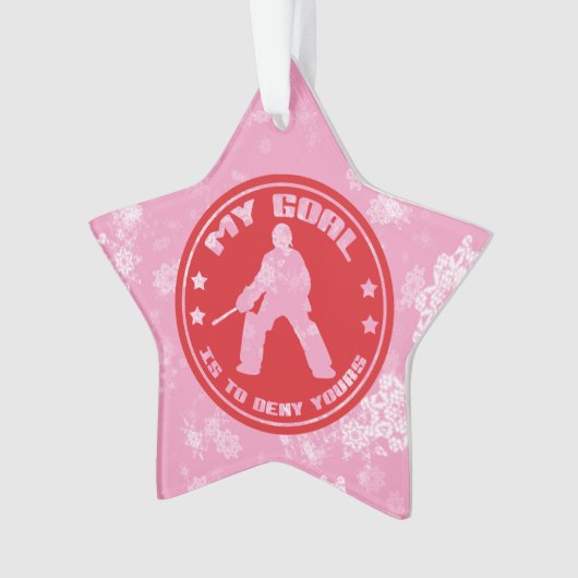 Field Hockey Goalie Holiday Ornament (voorkant)