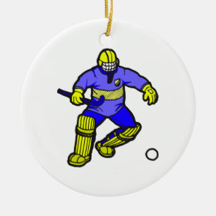 Field Hockey goalie Keramisch Ornament