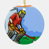 Field Hockey goalie Keramisch Ornament (Voorkant)