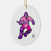 Field Hockey goalie Keramisch Ornament (Rechts)