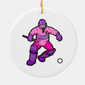 Field Hockey goalie Keramisch Ornament (Achterkant)