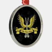 Field Hockey Goalie kerstversiering Metalen Ornament (Rechts)