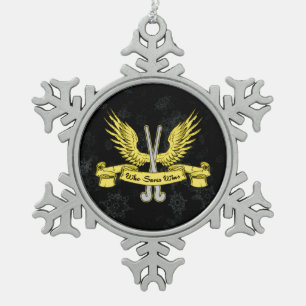 Field Hockey Goalie kerstversiering Tin Sneeuwvlok Ornament