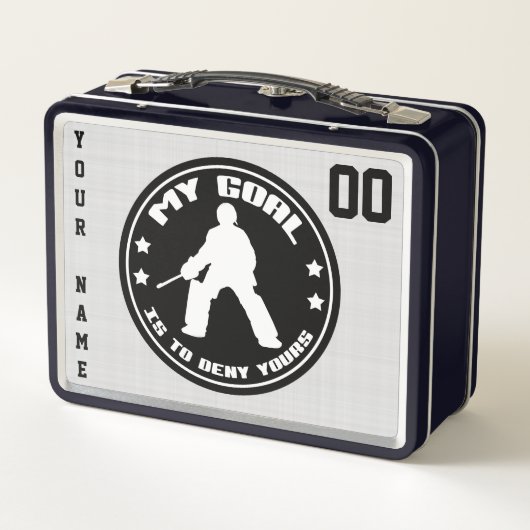  Field Hockey Goalie Lunch Box, Black (Achterkant)