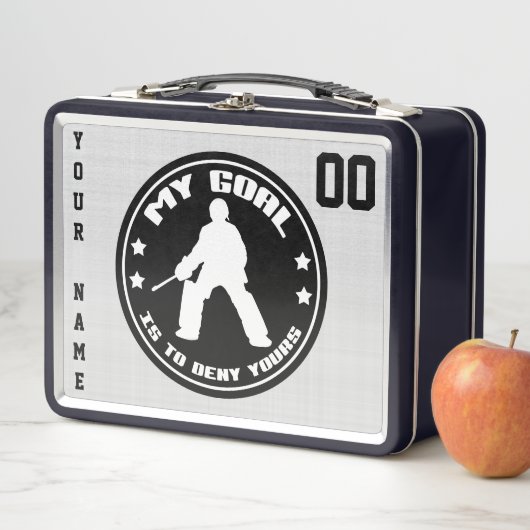  Field Hockey Goalie Lunch Box, Black (In situ)