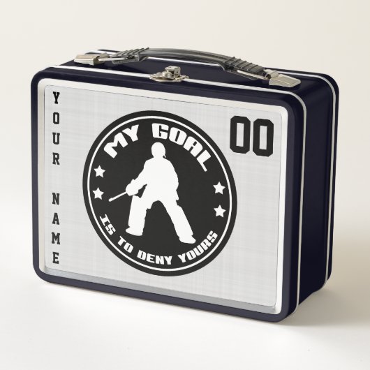  Field Hockey Goalie Lunch Box, Black (Voorkant)