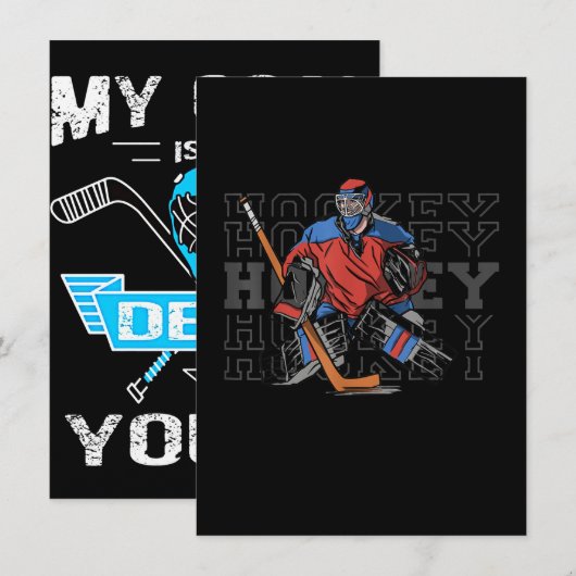 Field Hockey Goalie met Slogan - Ice Hockey Kaart (Voorkant / Achterkant)