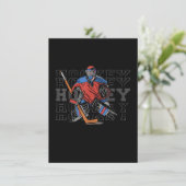 Field Hockey Goalie met Slogan - Ice Hockey Kaart (Staand voorkant)