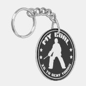 Field Hockey Goalie 'My Goal' Keyring Sleutelhanger (Voorkant Links)